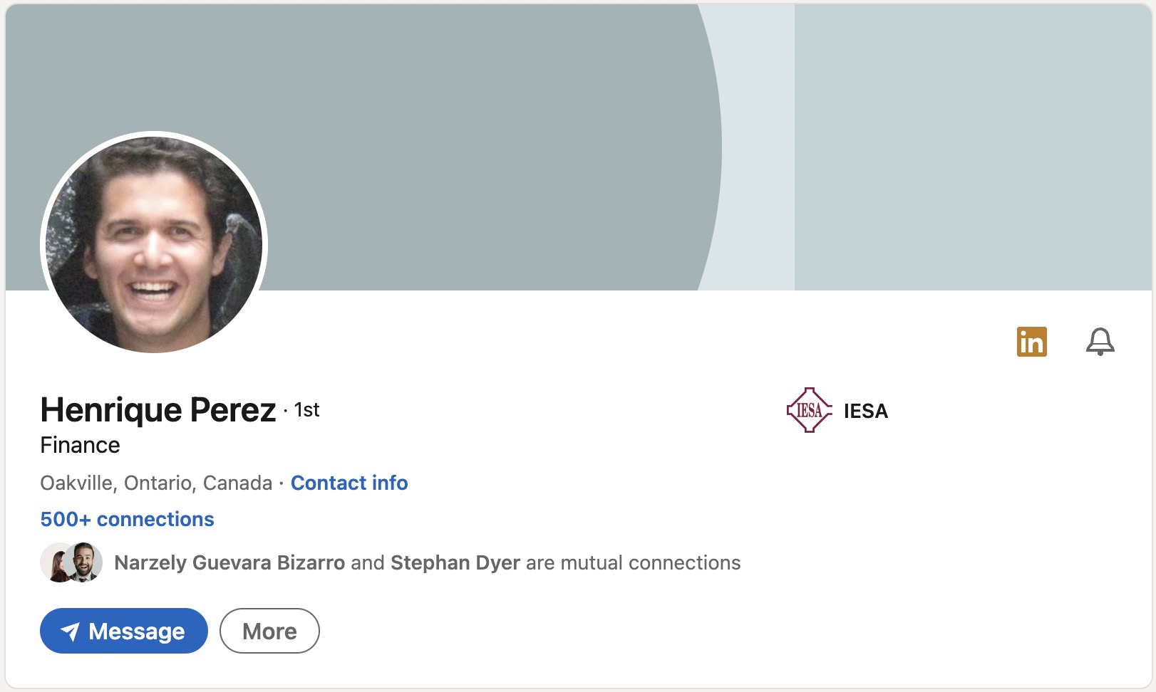 Henrique LinkedIn before