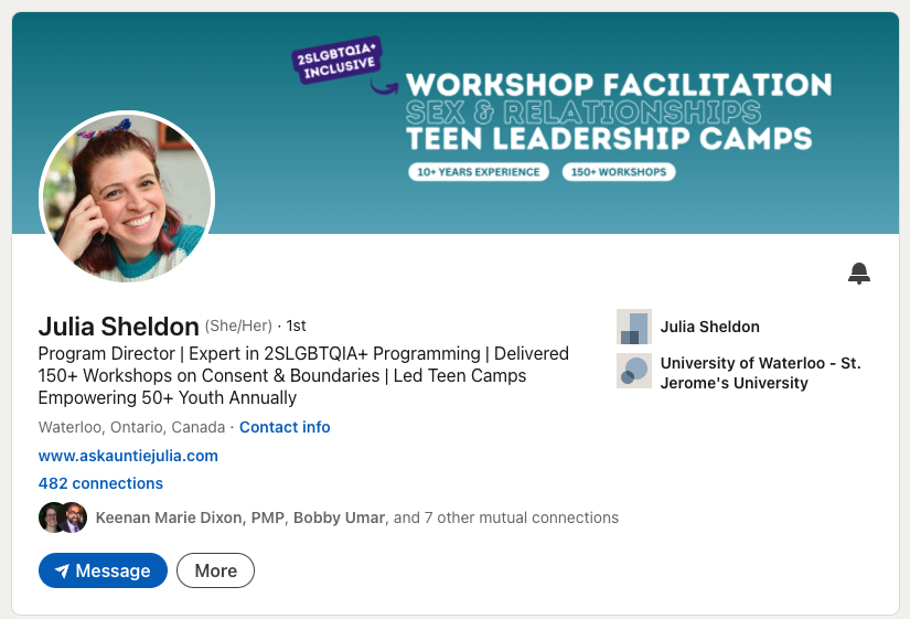 Julia LinkedIn after