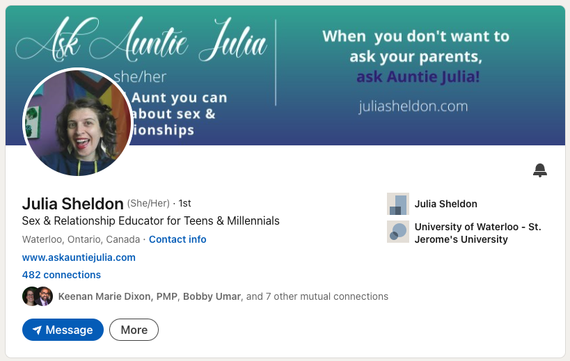 Julia LinkedIn before