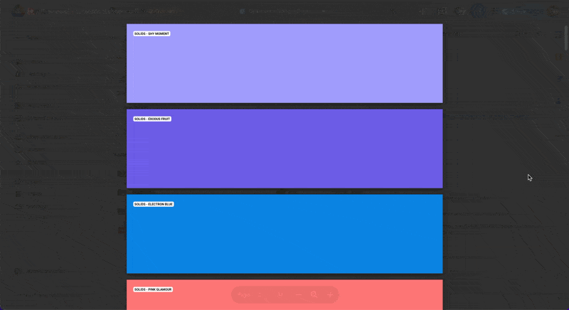 Preview of 33 LinkedIn banner designs scrolling through solids, gradients, and patterns